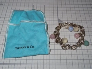 Tiffany bracelet in silver with multicolored stones - Picture 1 of 4