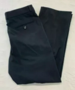 Anzughose Herren Größe 33 schwarz bequem Übergröße Stretch vorne flach gerades Bein - Bild 1 von 4