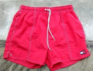 Vintage 90's Tommy Hilfiger Athletics Lined Shorts Tommy Trunks L Spell Out - Picture 1 of 4