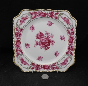 SCHUMANN ART CHINA VIENNA ROSE 8.5" SQUARE SALAD SERVING PLATE - Picture 1 of 4