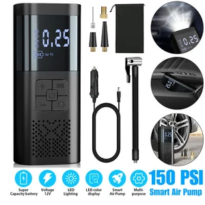Portable Digital Car Air Compressor 150PSI Electric Auto Pump Tire Inflator 12V - Picture 1 of 23