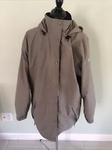 Chaqueta cortavientos REI Goretex para mujer verde con capucha cintura ajustable talla grande - Imagen 1 de 16