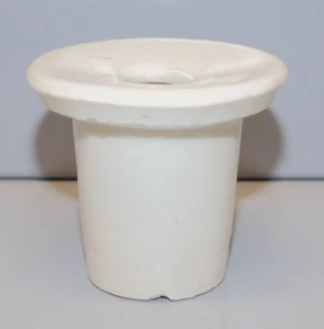 -ANCIEN ENCRIER BUREAU ECOLIER PORCELAINE BLANCHE COLLECTION ECRITURE PLUME  D - Photo 1/12