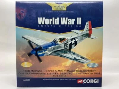 CORGI P51D MUSTANG CRIPES A MIGHTY MAJOR GEORGE PEDDY XMAS DAY 1945 AA32205 - Image 1 of 2