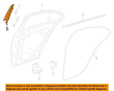Embellecedor ventana exterior trasera izquierda mercedes-benz oem 2056900987 Foto 1 de 2