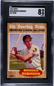 1962 Topps #468 Brooks Robinson AS All-Star Orioles HOF b SGC 8 NM-MT - Picture 1 of 2