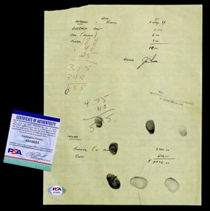 NASA Astronaut JAMES Jim IRWIN signiertes AUTOGRAMM & TINTE FINGERABDRÜCKE - PSA/DNA COA - Bild 1 von 5