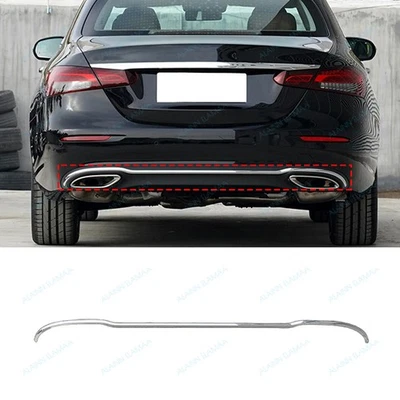 Moldura de parachoques trasero apta para Mercedes Benz Clase E W213 2016-2020 cromada Foto 1 de 4