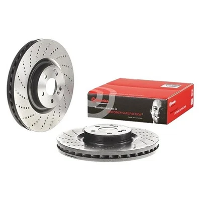 For Mercedes-Benz C63 AMG 08-21 Brake Rotor UV Coated Series Drilled Vented Foto 1 de 4