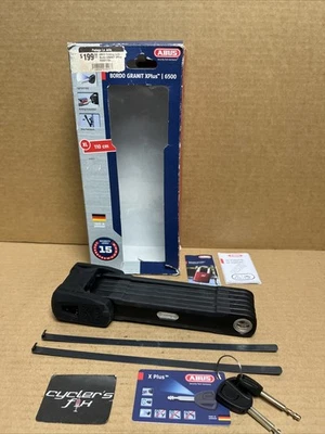 ABUS Bordo Granit X Plus 6500 Keyed Folding Lock For Bicycle Gate Equipment Bike - Image 1 of 4