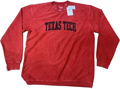Pressbox 2XL XXL Red Texas Tech Red Raiders Comfy Cord Vintage Wash Arch Women's - Image 1 of 4