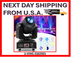 UKing LED Moving Stage Light ZQ02001 8 Gobo 8 Color DMX (Lowest Internet Price!) - Picture 1 of 13