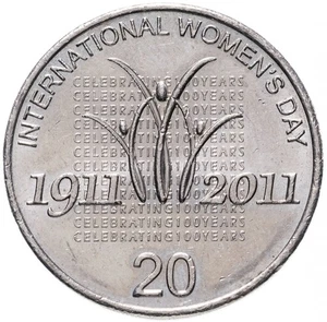 Australia | 20 Cents Coin | International Women's Day | KM:1642 | 2011 - Picture 1 of 4