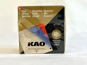 KAO 3.5 Floppy Disks High Density (10) Unformatted  MF2HD NIB - Picture 1 of 4