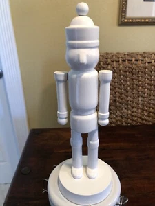 Target Threshold White Ceramic Nutcracker Figural Object Christmas 10” - Picture 1 of 10