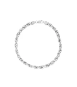 Olive & Kette massiv 10k Weißgold Seil Kette Armband - Bild 1 von 19