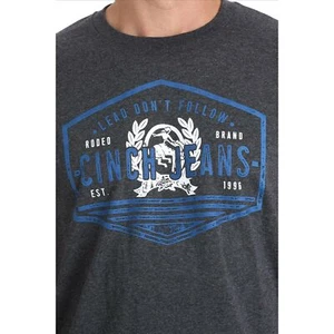 Cinch Men's Classic Logo Black Heather T-Shirt MTT1690374 - Picture 1 of 2
