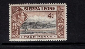 Sierra Leone 1938 KGVI 4d Freetown from Harbor MNH - 3 SG 193 Sc 178 - Bild 1 von 2