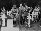 1938 General Pershing 1927 w/Marchall Foch Suresnes Cemetery Press Photo