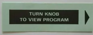 Rock Ola Turn Knob To View Program NOS Card Original Jukebox Phonograph 506 - Imagen 1 de 2
