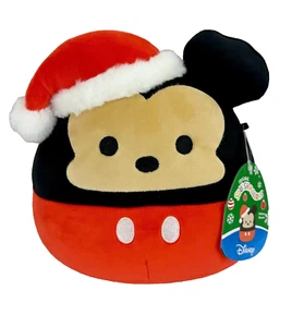 Squishmallow Disney Mickey Mouse Santa Hat Christmas Holiday Plush 8" NEW - Picture 1 of 3