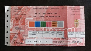 AS MONACO GIRONDINS BORDEAUX 1995 / 96 AVEC SOUCHE COLLECTION ASM RARE - Picture 1 of 1