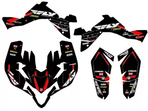 2009-2012 LTZ 400 13 FLY Black Senge Graphics Kit Compatible with Suzuki - Bild 1 von 7