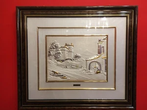Grande quadro Bassorilievo su lamina d'argento 925 Artista: Diamanti - Foto 1 di 4