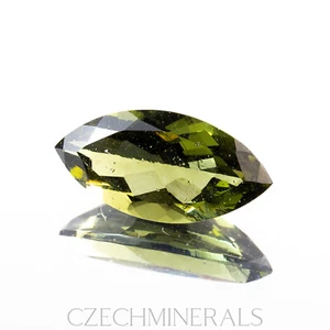 1.66ct MOLDAVITE tektite faceted loose gem MARQUISE 12X6MM #CM1051 - Picture 1 of 4