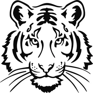 Tiger Face Vinyl Decal Sticker for Car/Window/Wall - Picture 1 of 2