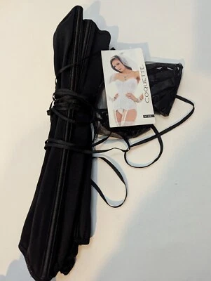 Corsé para mujer Coquette grande totalmente deshuesado tejido elástico 3728 *Nuevo Foto 1 de 4