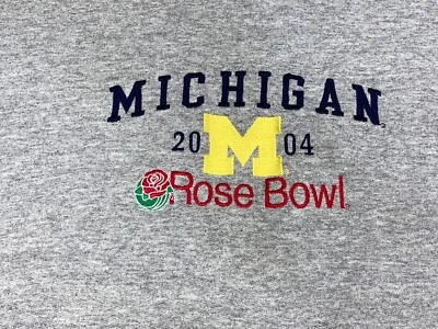 Sudadera vintage Champion 2004 Michigan Wolverines Rose Bowl para hombre XL 11554 Foto 1 de 4