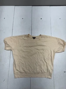 J. Crew Ivory Knit Short Sleeve T Shirt Womens Size Small - Picture 1 of 6