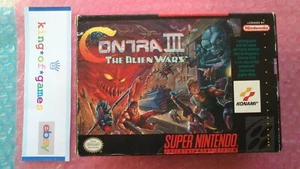 ♕ Original CONTRA III Konami NTSC SNES SUPER NINTENDO 🌊🔥 - Bild 1 von 12