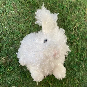 Douglas Cuddle Toys Opal 6" RARE Angora Bunny White Plush Stuffed Rabbit 761.1 - Foto 1 di 4