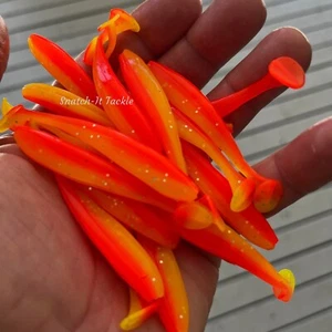 20 Soft Plastic Fishing Lures 70mm Paddle TAIL FLATHEAD Bream Bass Cod Lure - Picture 1 of 4