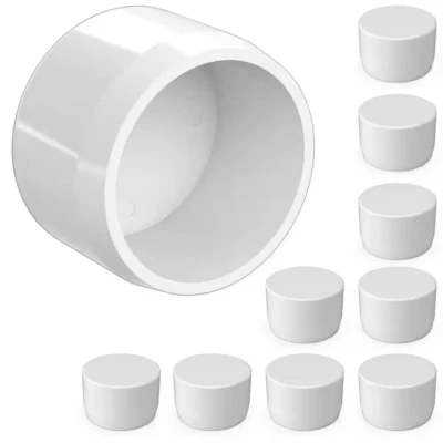 1-1/4 In. Furniture Grade PVC External Flat End Cap in White (10-Pack) - Image 1 of 4