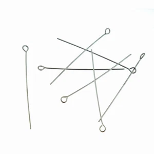 Stainless Steel Eye Pins - 45mm - 100 Pieces - PIN086 - Picture 1 of 2