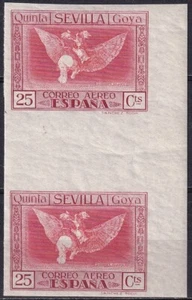 Spain 1930 Edifil 522s vertical pair with interpanel Painting Goya MNH VF - Picture 1 of 2
