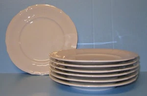 Mikasa Bristol Court White Salad Plates 7 3/4" Scalloped Rim Forte Collection - Picture 1 of 5