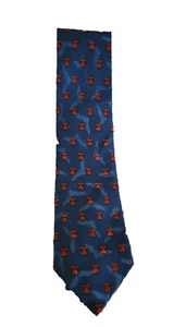 Vintage Adlerflügel Herren religiöse Neuheit Polyester Krawatte blau rot Engel Y2K  - Bild 1 von 3