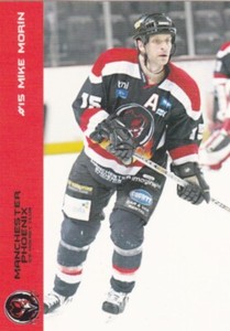 MIKE MORIN, MANCHESTER PHOENIX, RARE 2003-04 CARDTRADERS EIHL CARD.