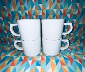 NEW FIESTAWARE STACKING Mug set of 4 WHITE Fiesta FREE SHIPPING - Picture 1 of 6