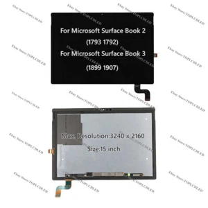 Conjunto de pantalla táctil LCD LED de 15" para Microsoft Surface Book 2 1792 1793 - Imagen 1 de 8