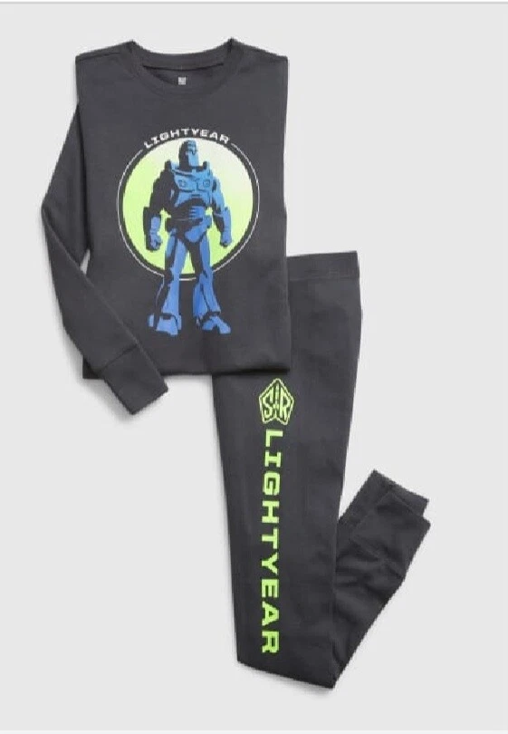 Pijama de algodão novo com etiquetas GAP KIDS Toy Story cinza BUZZ LIGHTYEAR tamanho 10 MSRP $45 - Imagem 1 de 1