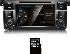 Car Stereo 1 Din for BMW E46 3 Series 1999-2004 7" Touchscreen In-Dash DVD - Picture 1 of 12