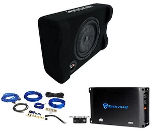 KICKER 48CVTDF102 CVTDF Down-Firing 10" 700w Subwoofer+Sub Box+Amplifier+Amp Kit - Picture 1 of 12