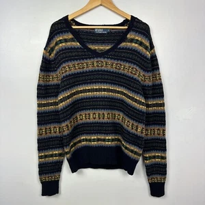 Polo Ralph Lauren Knit Jumper Sweater, Fair Isle, 100% Wool, Mens Medium/Large - Picture 1 of 6