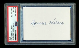 SPENCER HARRIS SIGNED MINT CUT PSA/DNA SLABBED MINOR LEAGUE HITS RUNS AB LEADER - Picture 1 of 1