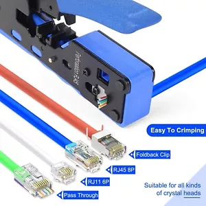 AvesView RJ45 Crimping Tool For Passthrough Connectors CAT 6 Ethernet - Picture 1 of 10